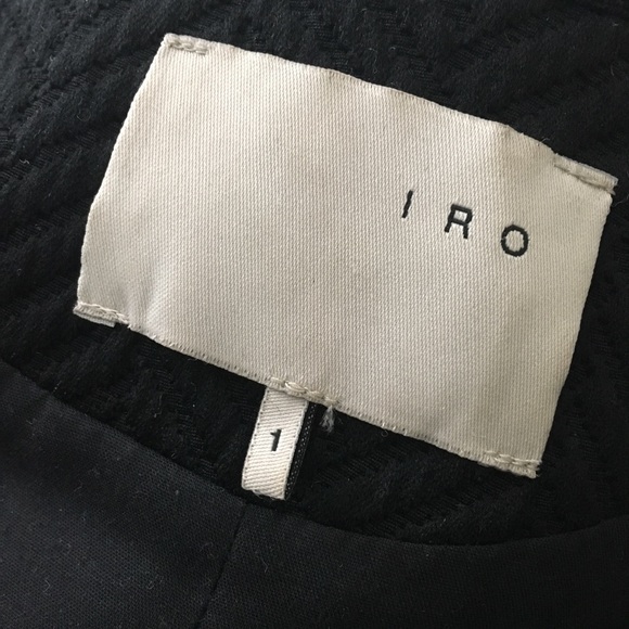 IRO phoebe moto jacket in black sz 1 - Picture 5 of 6